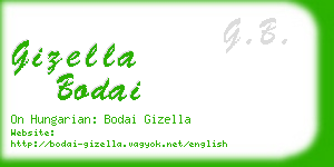 gizella bodai business card